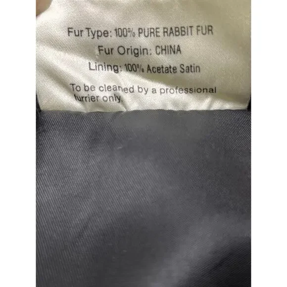 Vintage 1980’s Somerset Furs of Los Angeles Rabbit Fur Coat Size Medium - Picture 13 of 14